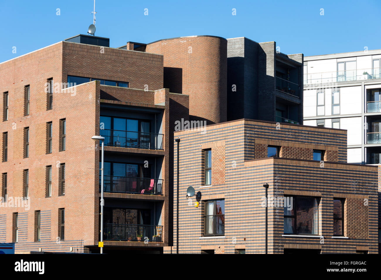 "Der Punkt" Appartementhaus, neue Islington, Ancoats, neue Union Street, Manchester, UK Stockfoto