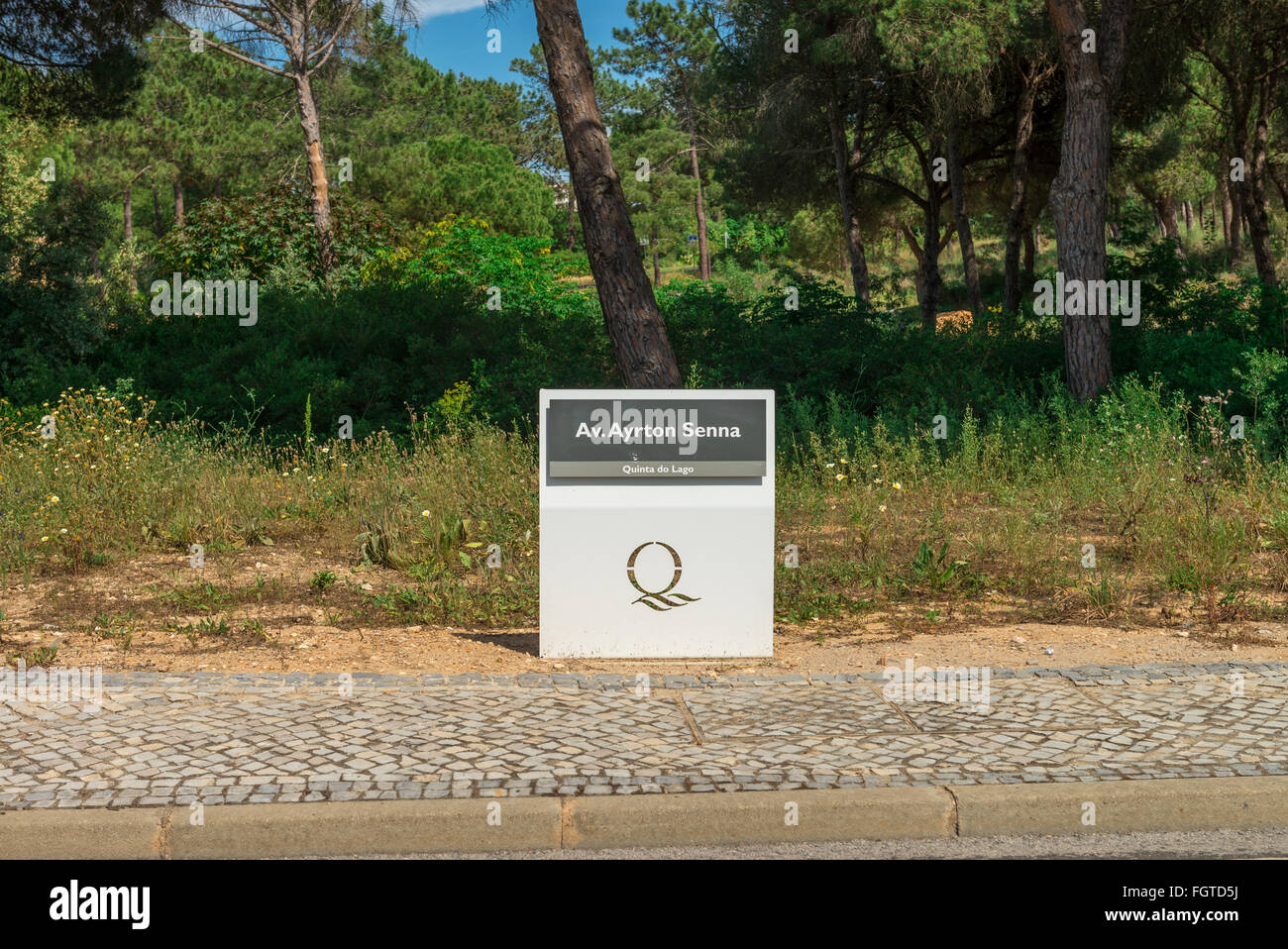 Quinta Do Lago, Algarve, Portugal, 2 Mai, 2014Ayrton Senna Avenue in