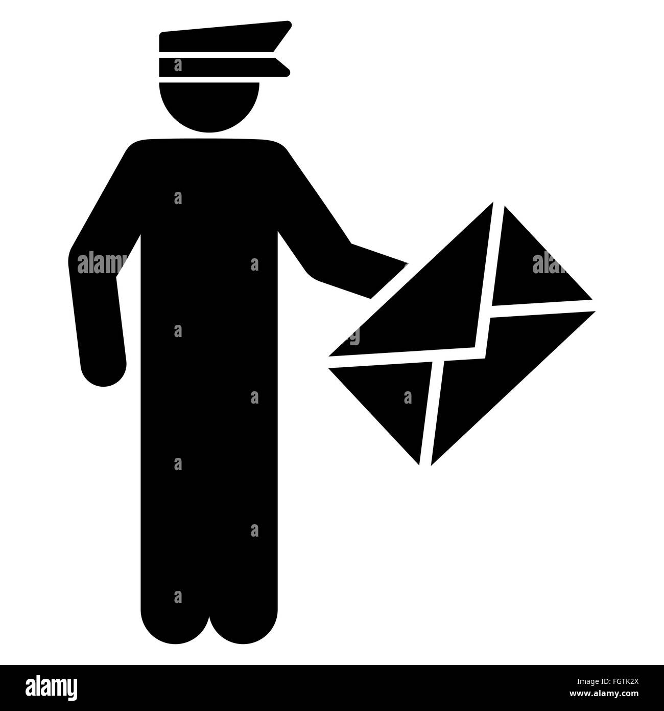 Postbote-Symbol Stockfoto