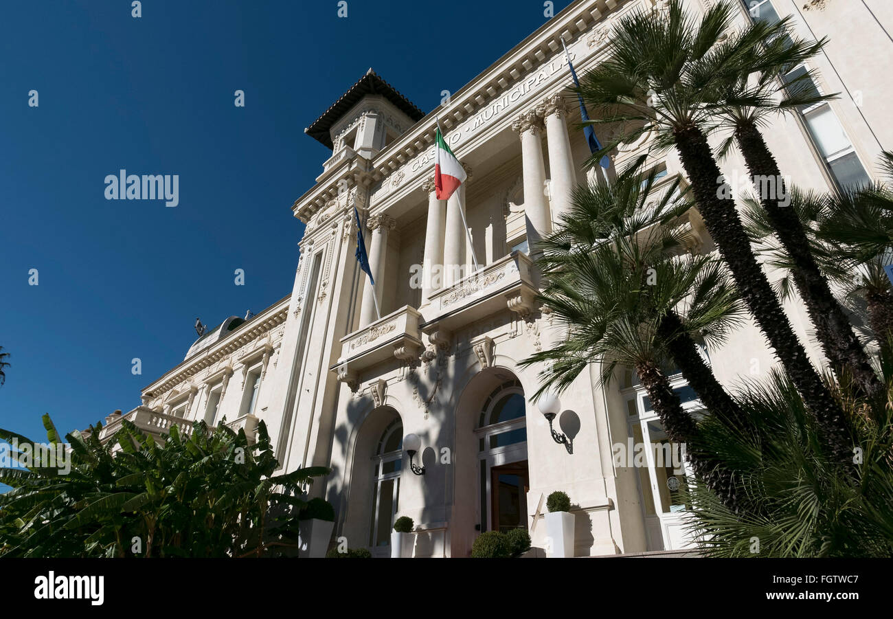 Casino, Sanremo, Riviera, Ligurien, Italien | Casino, Sanremo, Riviera, Ligurien, Italien Stockfoto
