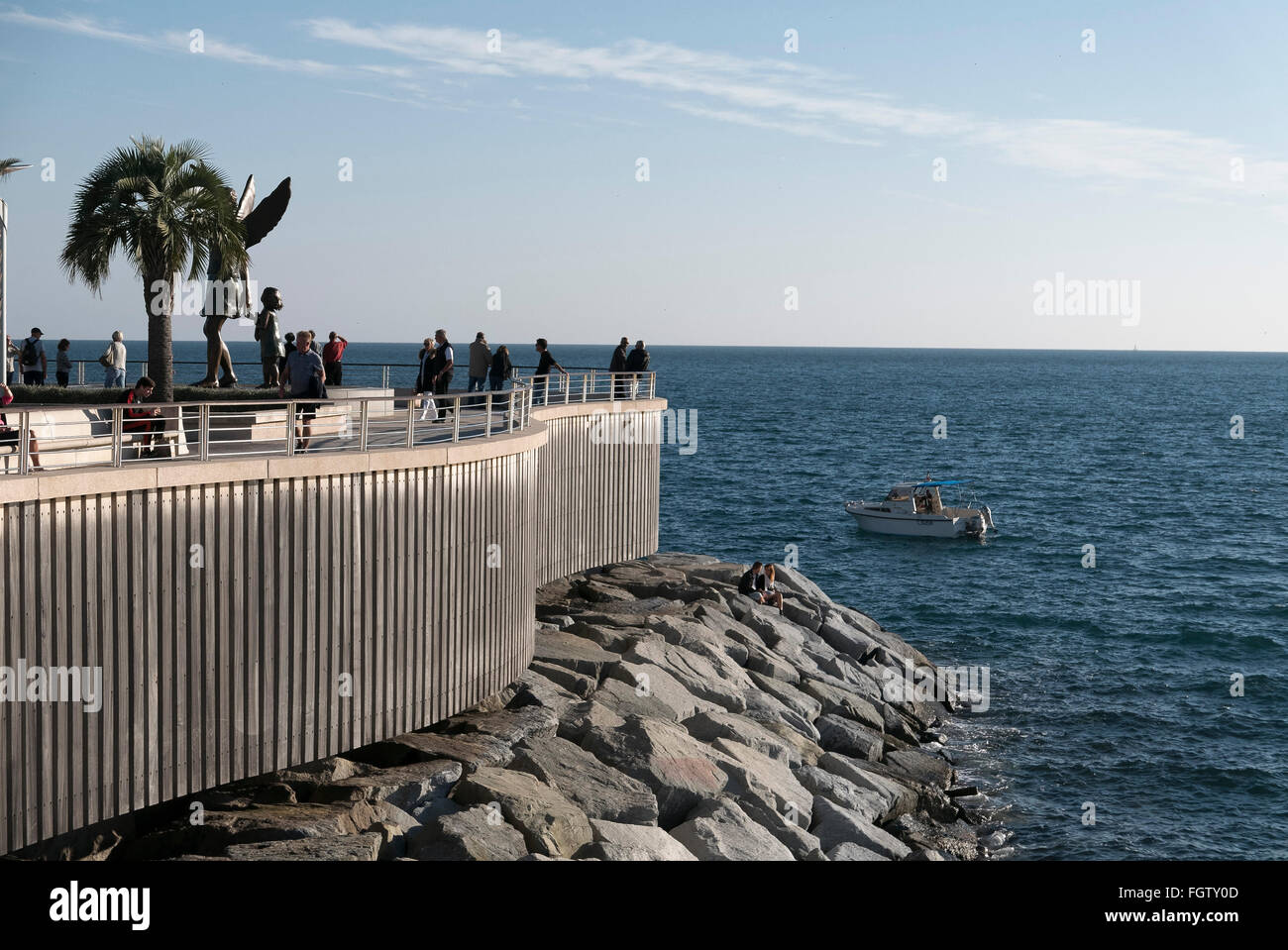 Waterfront Bonaparte Park, Saint-Raphaël, Abt. Var, Côte d ' Azur, Frankreich Stockfoto