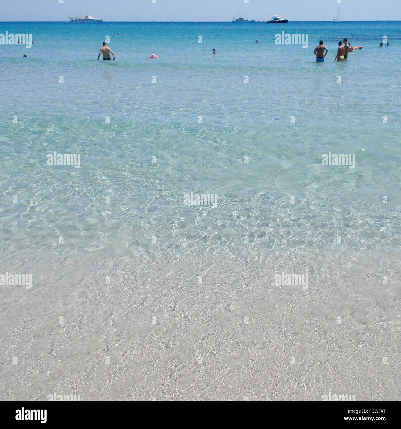 Notteri Strand (Sardinien, Italien) Wasser Textur Stockfoto