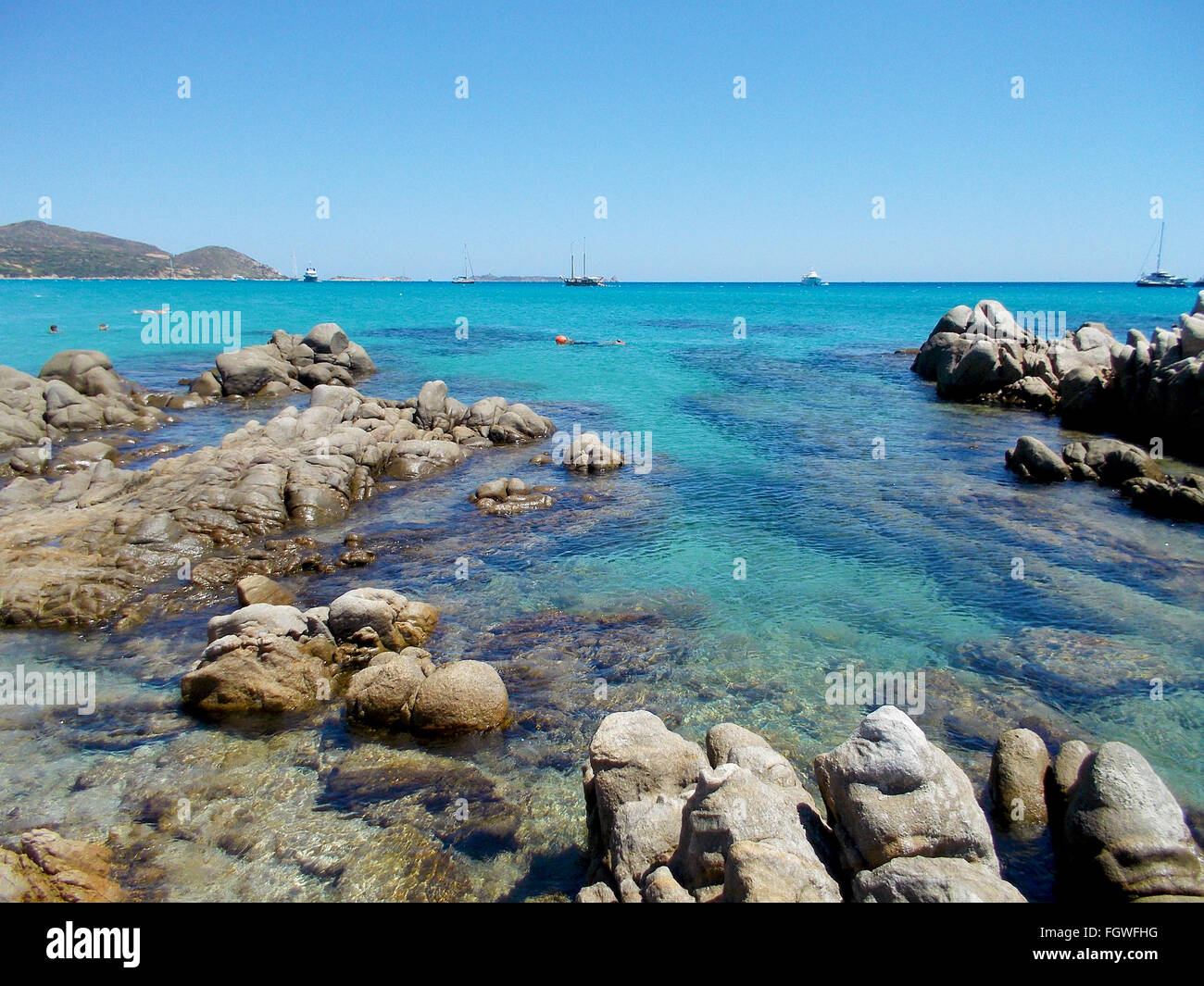 Seascape Beach Notteri (Sardinien, Italien) Stockfoto