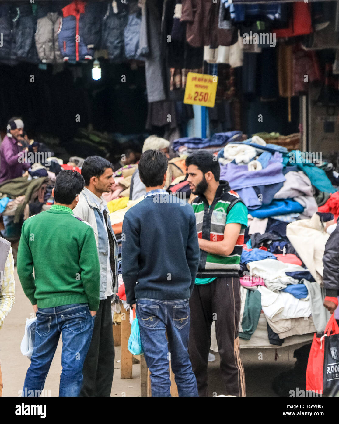 , Tuch-Paradies auf der Straße Markt, Alt-Delhi, Indien, Asien Stockfoto