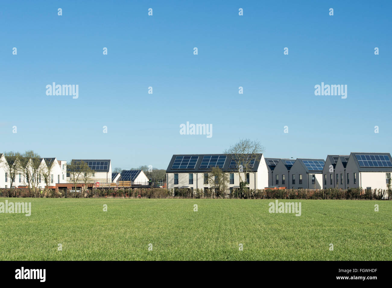 Elmsbrook-Eco-Städtebau in North West Bicester, Oxfordshire, England Stockfoto