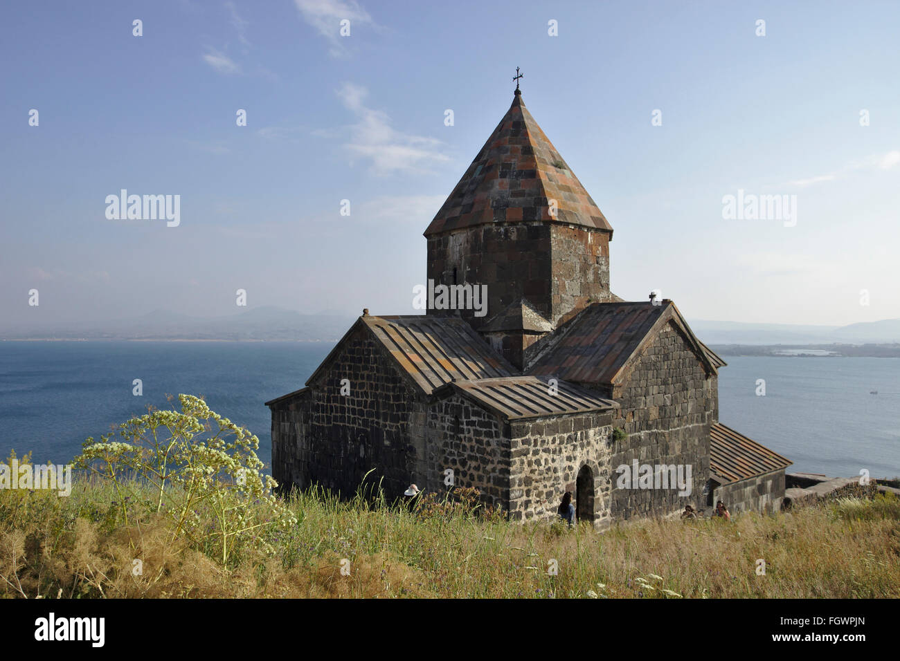 Sevanavank Kloster (Surp Arakelots Kirche) am Sewansee, Armenien Stockfoto