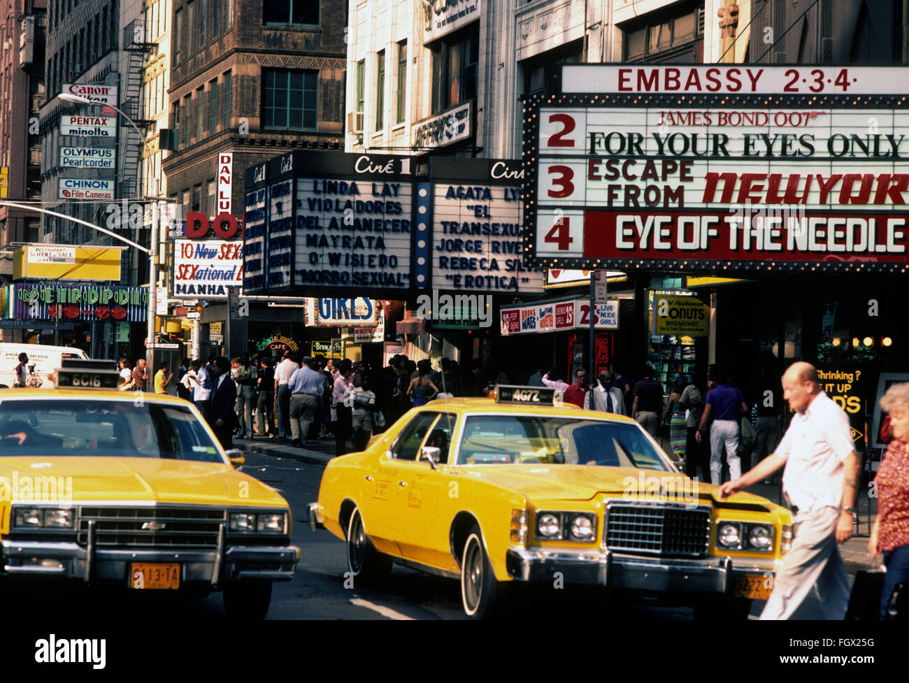 Manhattan, New York, in den frühen 1980er Jahren. Stockfoto