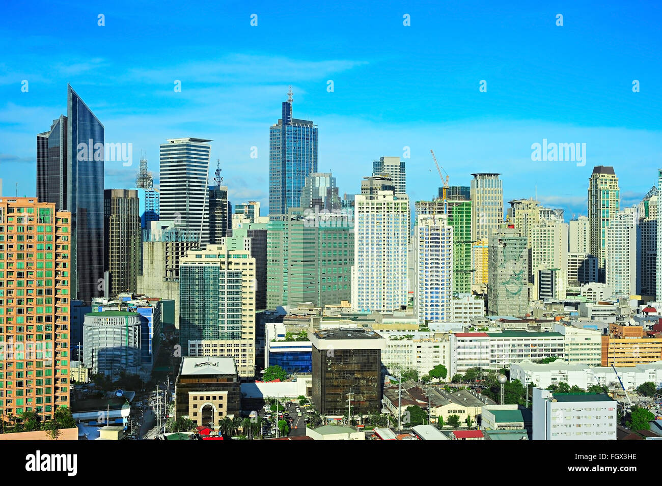 Makati City - modernen Finanz- und Geschäftsviertel von Metro Manila, Philippinen Stockfoto