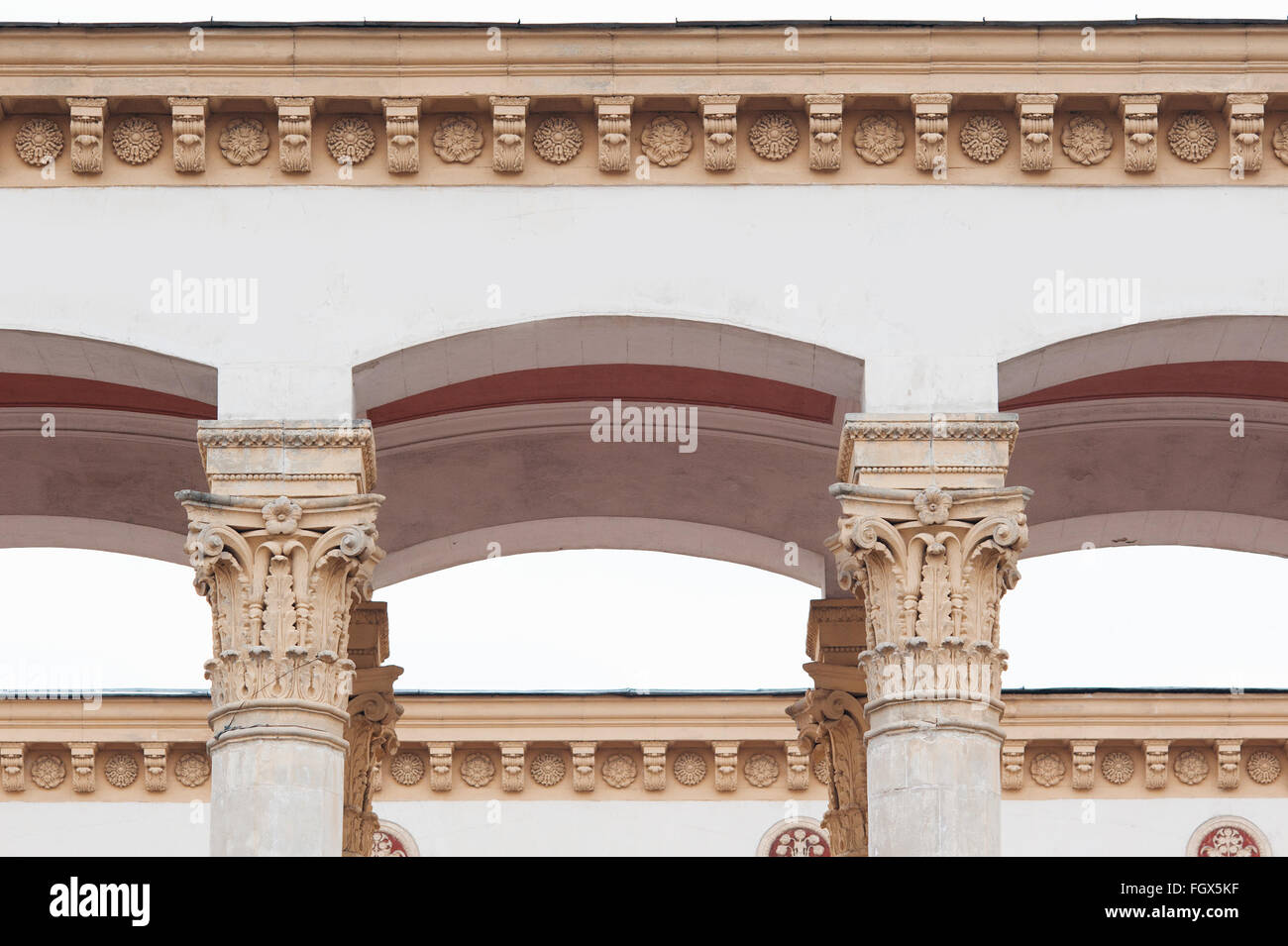 Element der Architektur, Skulptur, in der Spalte Stockfoto