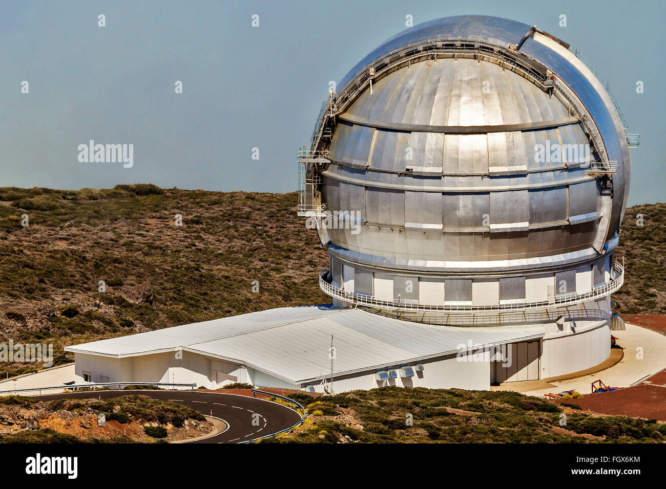 Größte optische Teleskop-La Palma-Spanien Stockfoto