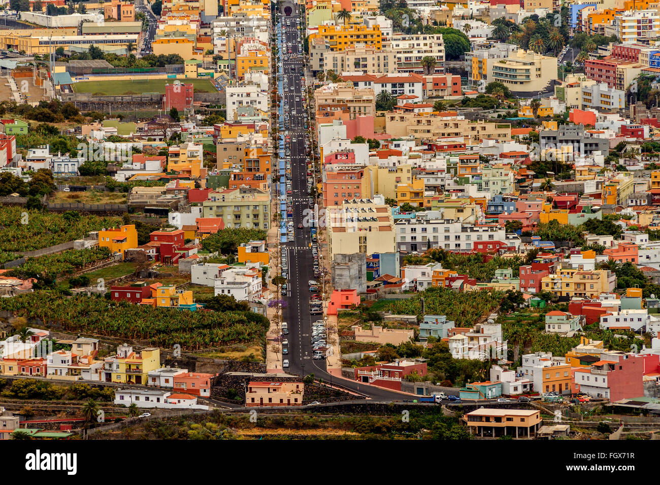 Luftbild Verlust Llanos La Palma Spanien Stockfoto