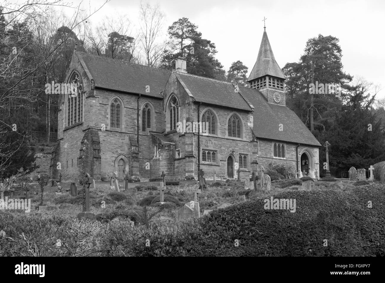 St. Marien Kirche, Holmbury St. Mary Stockfoto