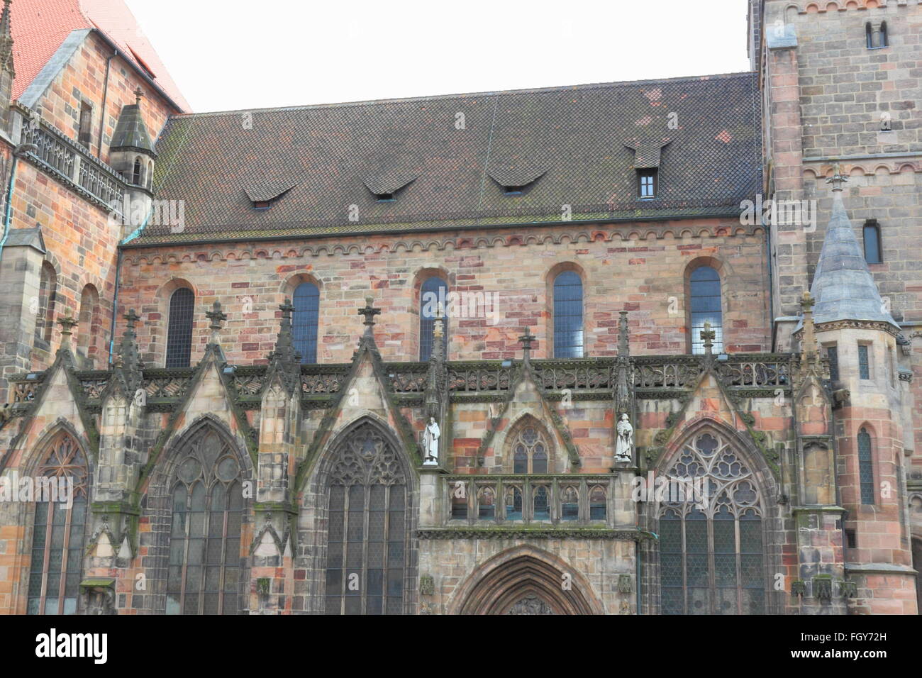 St. Sebaldus-Kirche (St. Sebald, Sebalduskirche). Mittelalterliche Kirche in Nürnberg Stockfoto
