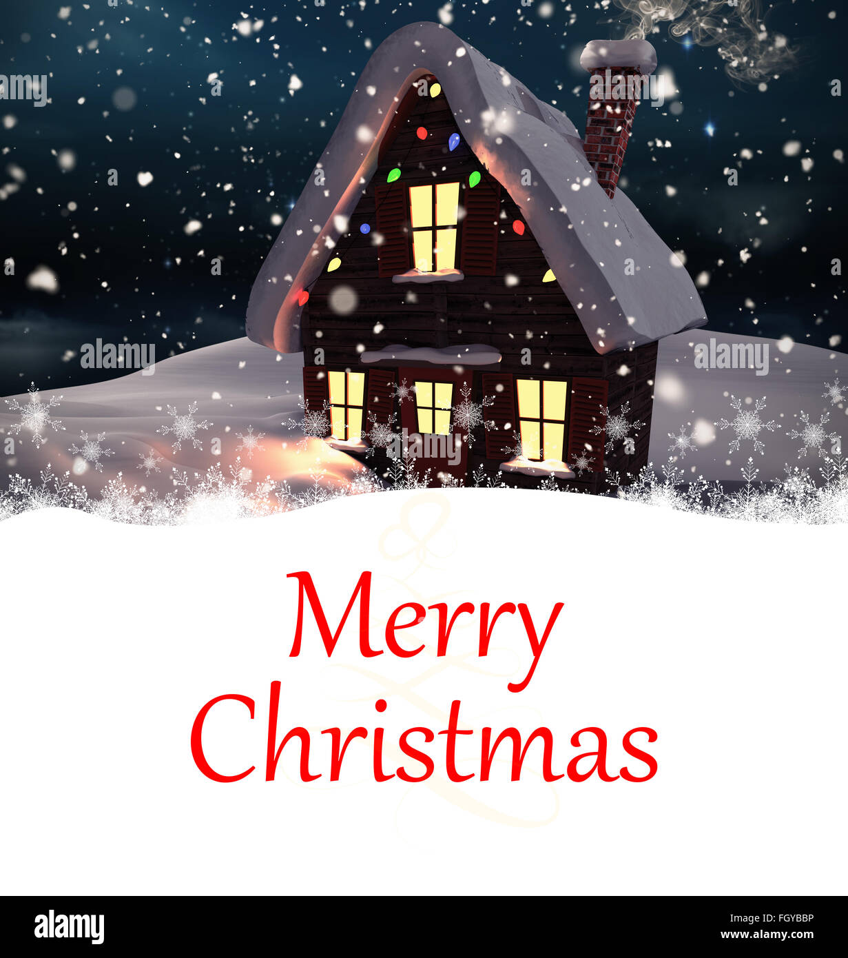 Zusammengesetztes Bild der Weihnachtskarte Stockfoto