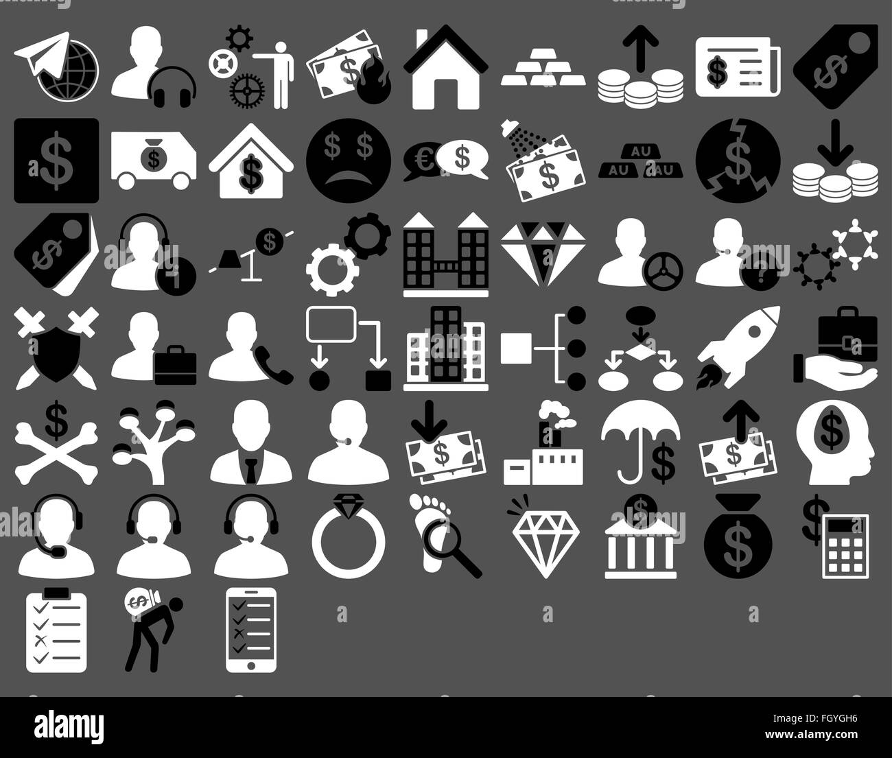 Commerce-Icon-Set Stockfoto