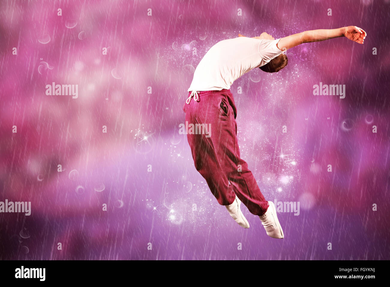 Zusammengesetztes Bild von cool Break dancer Stockfoto