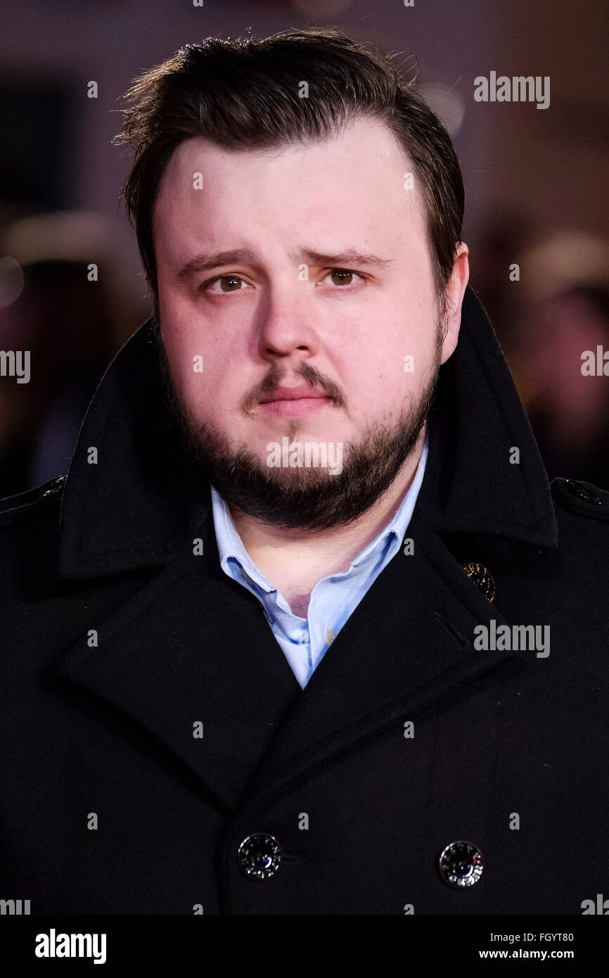 Die Weltpremiere von Grimsby am 22.02.2016 im ODEON Leicester Square, London. Im Bild: John Bradley. Bild von Julie Edwards/Alamy Live-Nachrichten Stockfoto