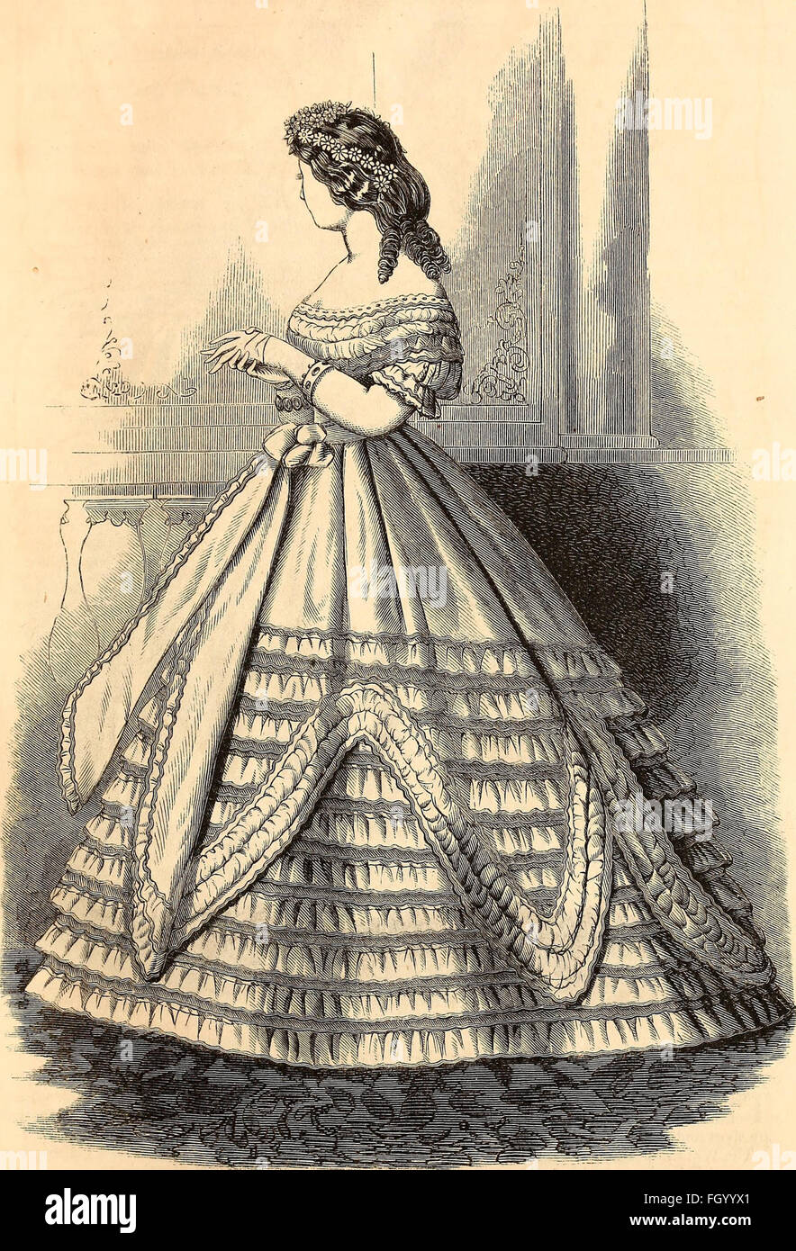 Neue monatliche Zeitschrift Harpers (1850) Stockfoto