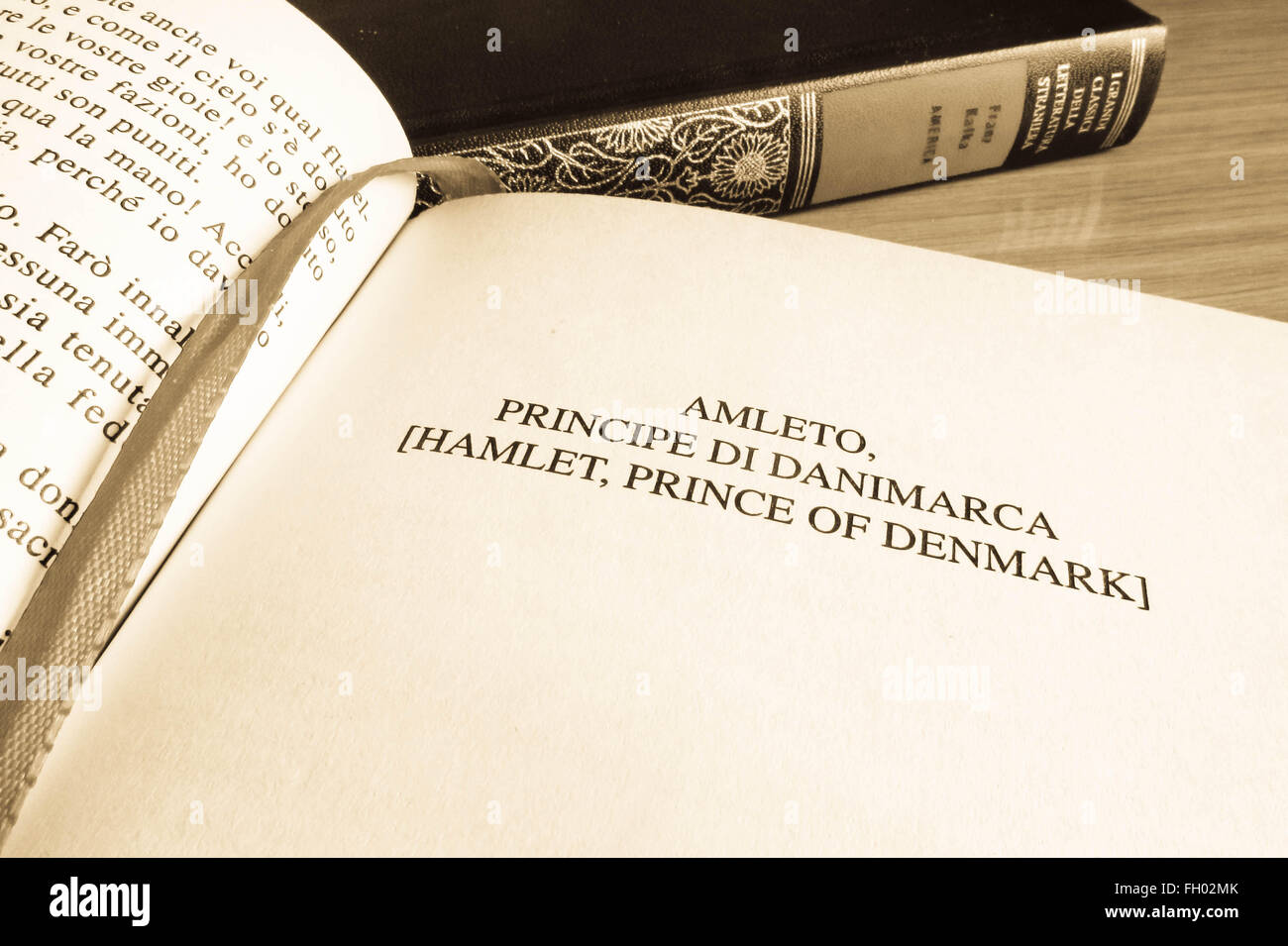 Literatur von William Shakespeare: Hamlet, Prinz von Dänemark Stockfoto