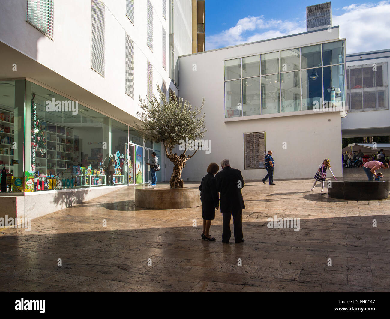 Restauriertes Gebäude der Altstadt von Málaga, Costa del Sol Andalusien Südspanien Stockfoto