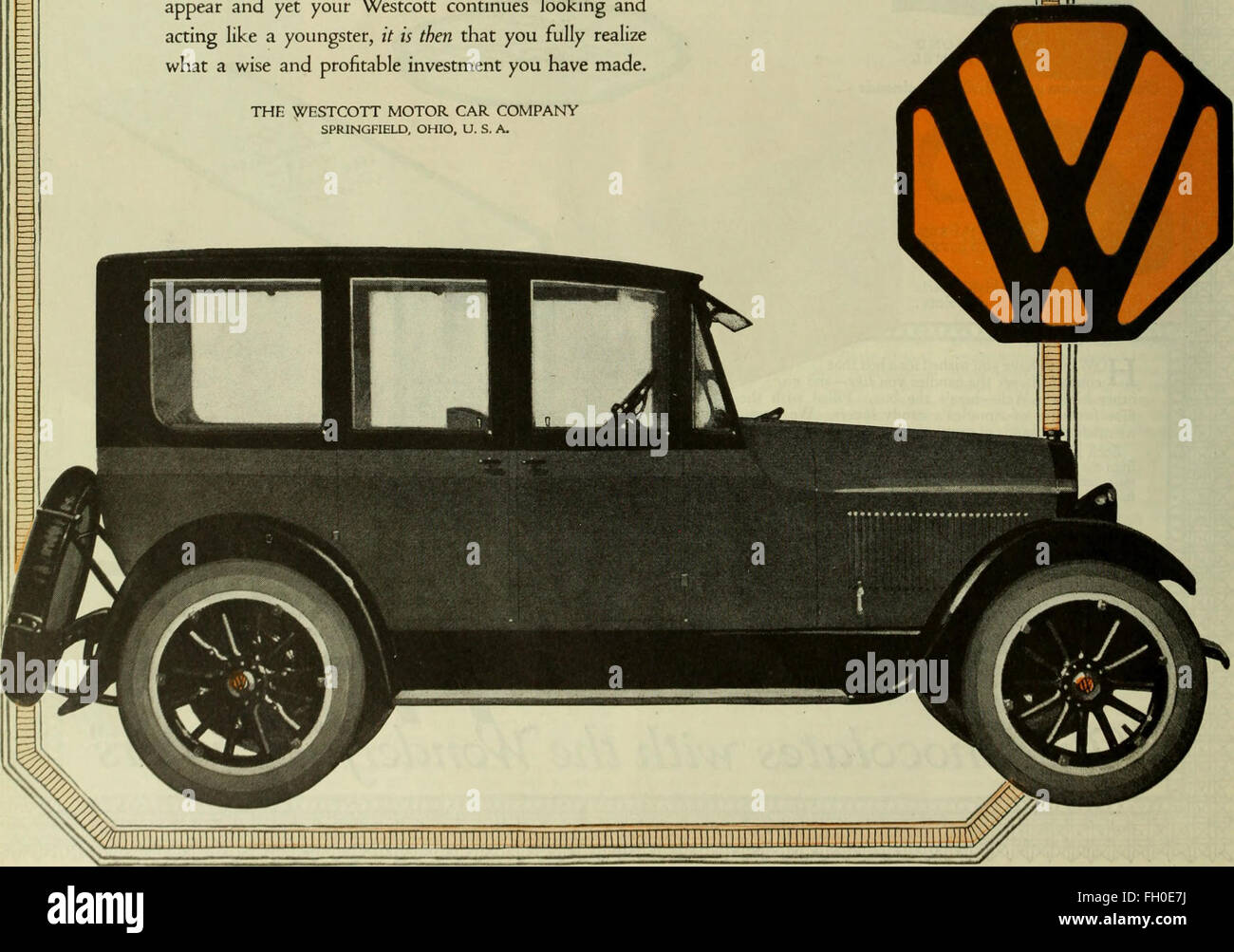 Eine Coverillustration von *The Saturday Evening Post* aus dem Jahr 1920, die den Vintage-Stil der Titelblätter aus dem frühen 20. Jahrhundert zeigt. Die Illustration spiegelt die sozialen, kulturellen und künstlerischen Themen der Zeit wider. Stockfoto