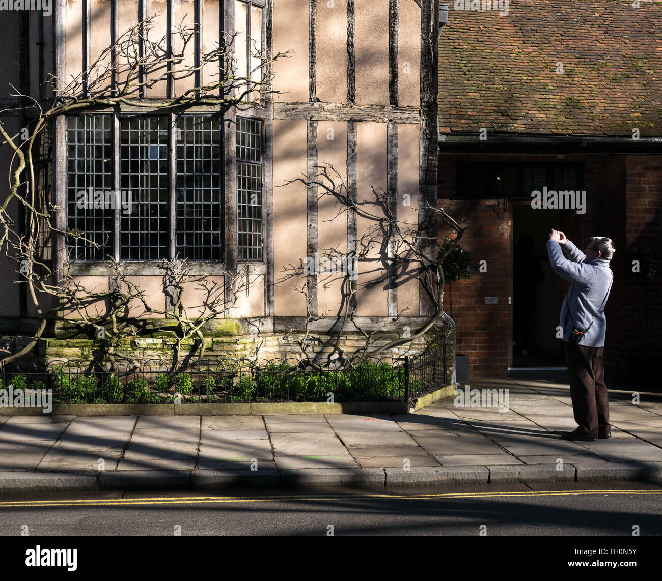 Halls Croft, der Heimat von Susanna (Tochter von William Shapespeare) und ihr Ehemann, John Hall, in Stratford-upon-Avon, England. Stockfoto