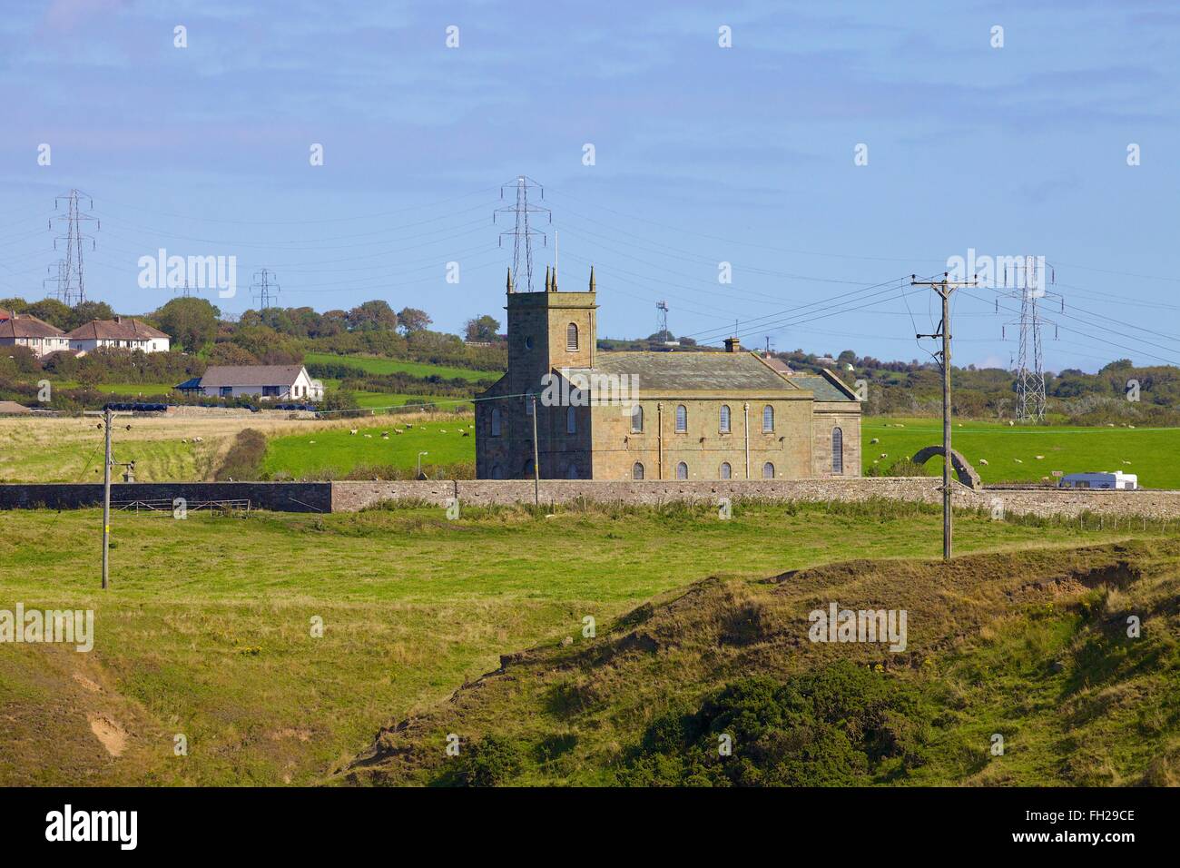 Kirche St. Bridget, Moresby. Zwischen Parton & Lowca Vereinigtes Whitehaven, Cumbria, England, Königreich. Stockfoto