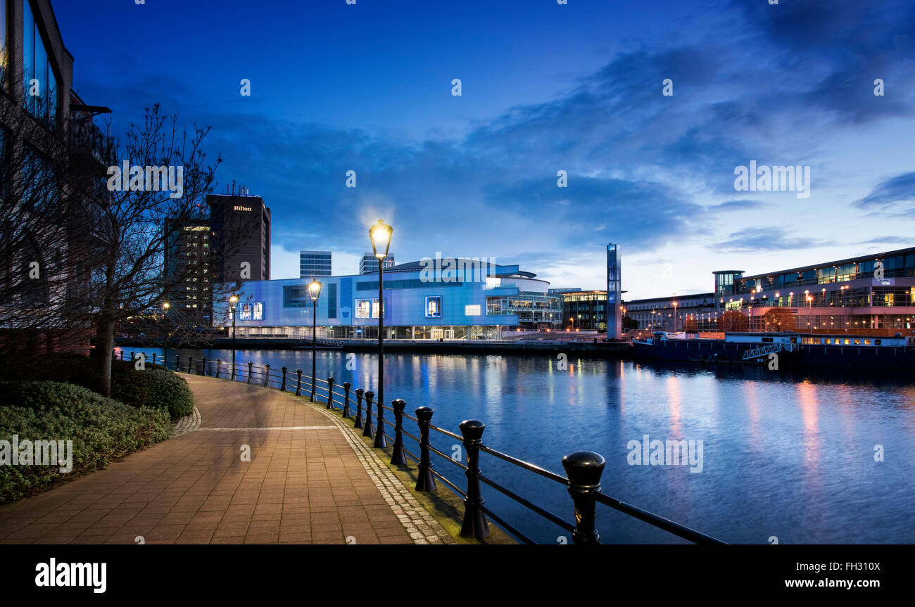 Neue Waterfront Hall Conference Center in Lananside Belfast Nordirland Stockfoto