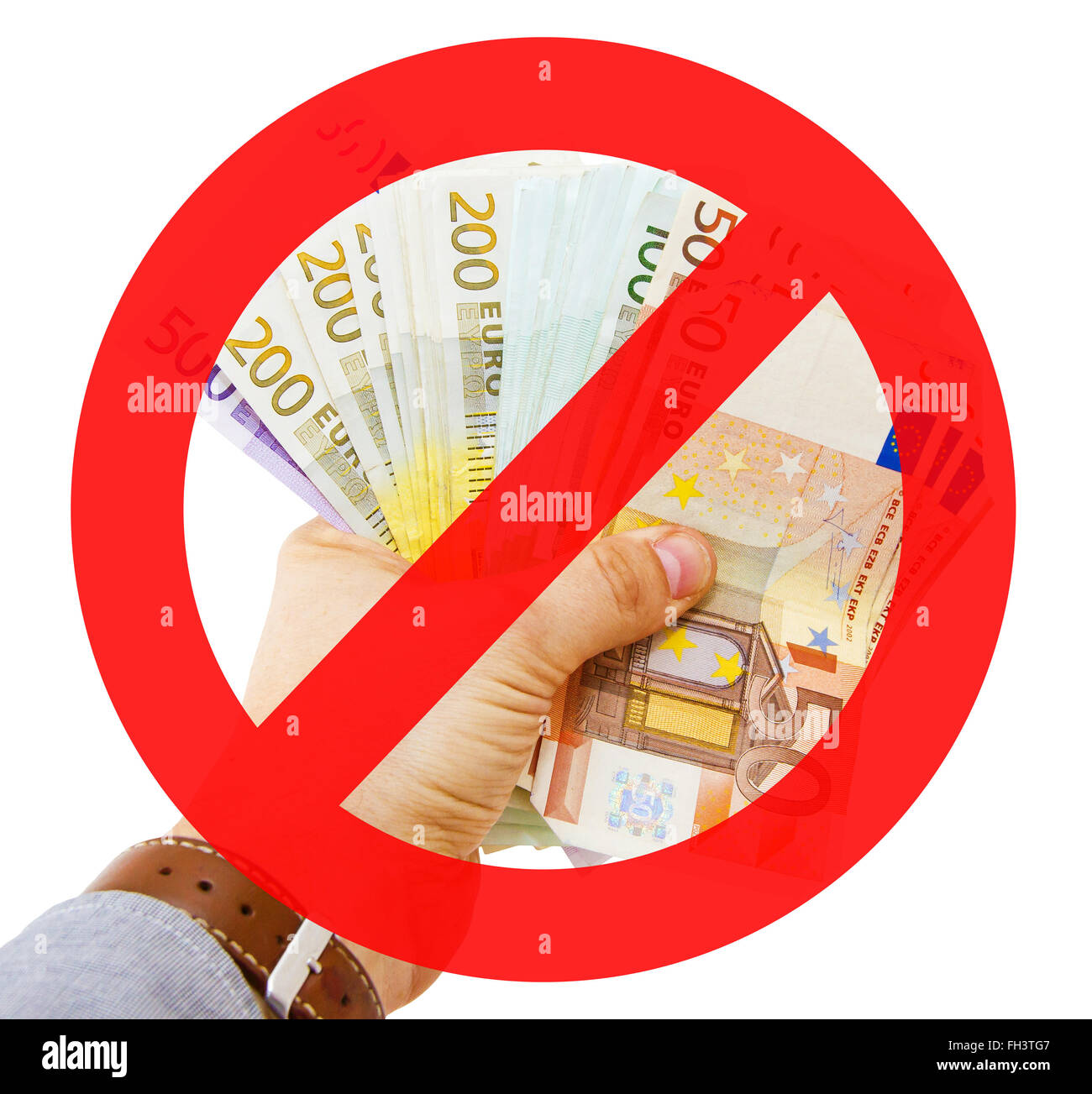 Kein Bargeld Stockfoto