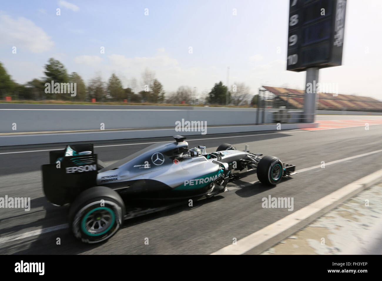 Circuit de Catalunya, Barcelona, Spanien. 22. Februar 2016. Frühling F1 Tests und neue Auto-Unvieling für die Saison 2016 / 17. Mercedes AMG Petronas F1 W07 Hybrid – Nico Rosberg © Aktion Plus Sport/Alamy Live News Stockfoto