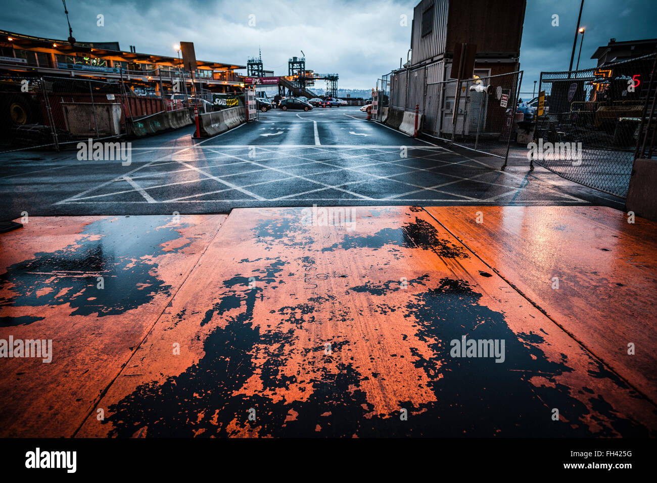 Seattle Ferry Parkplatz Eingang, US-Bundesstaat washington Stockfoto