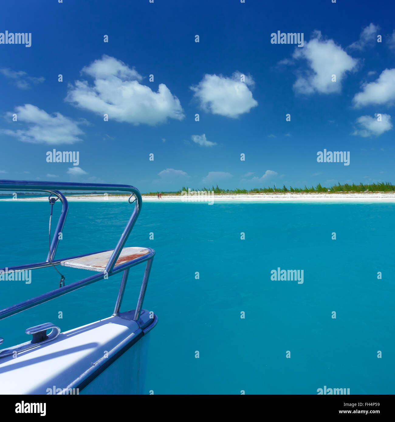Karibik Reisen auf Katamaran Stockfoto