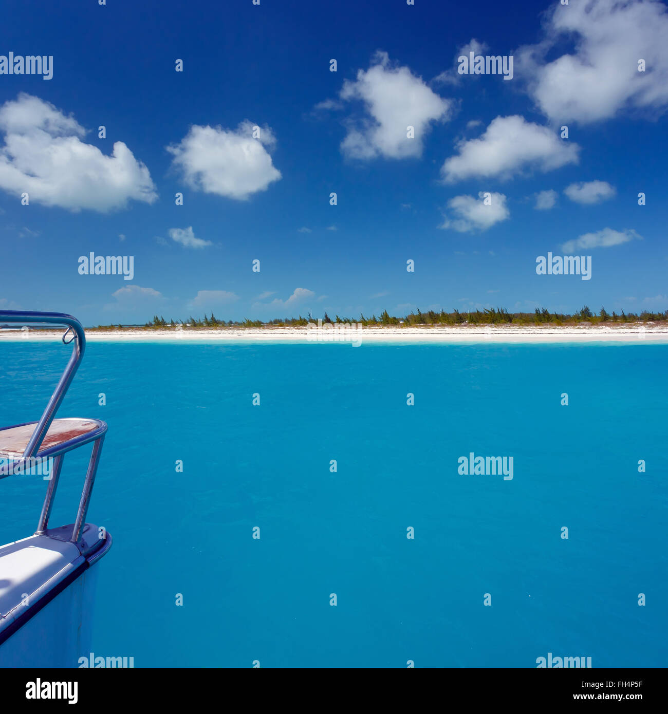 Karibik Reisen auf Katamaran Stockfoto