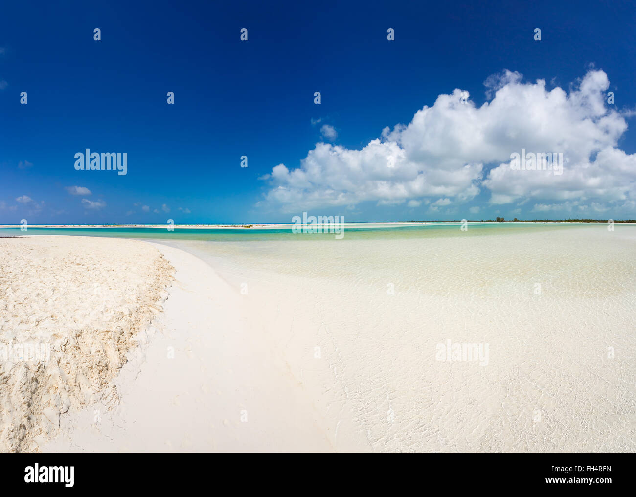 Panoramablick auf besten tropischen Strand der Welt Stockfoto