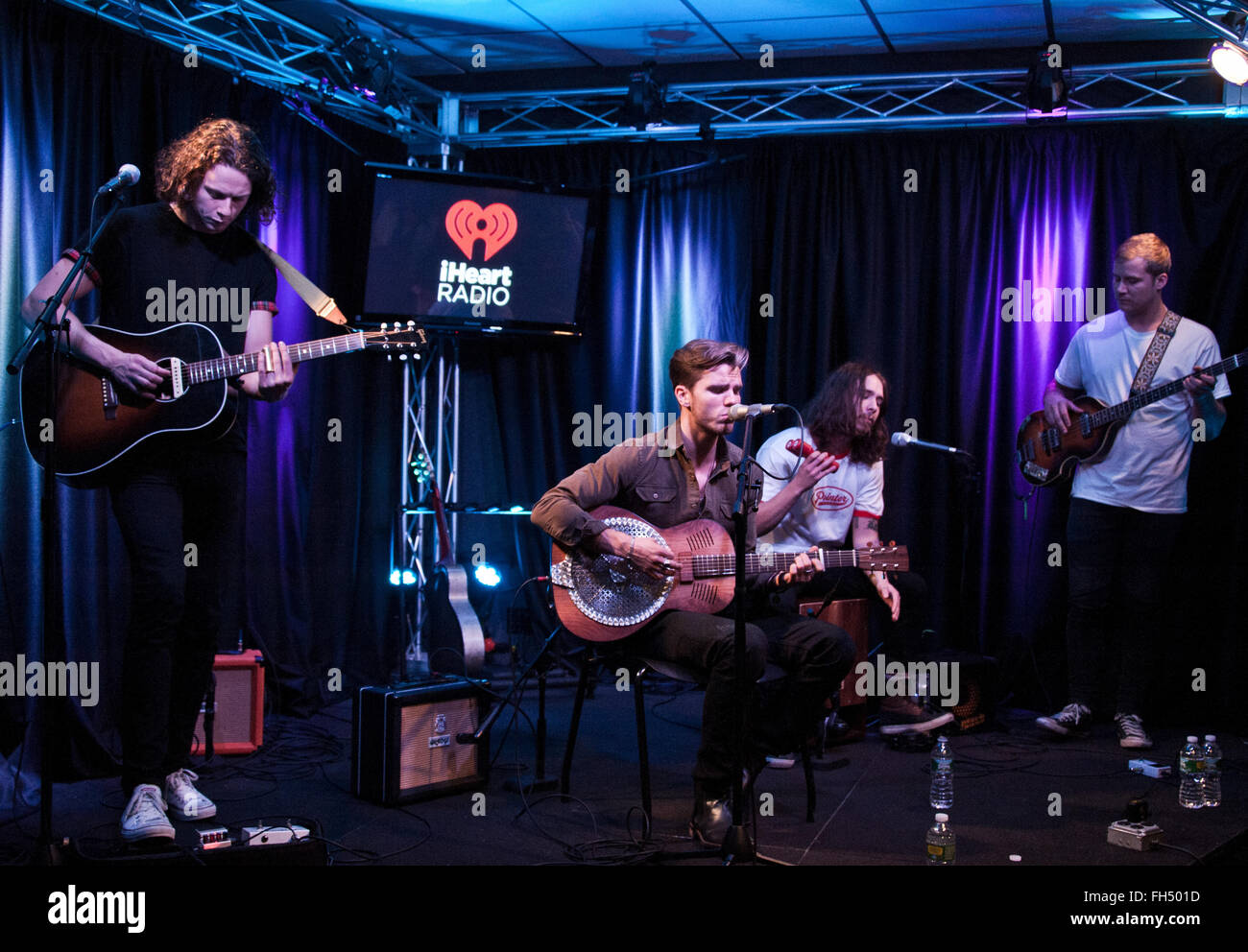 Bala Cynwyd, Pennsylvania, USA. 22. Februar 2016. Isländischen Indie-Rock Band Kaleo Besuch Radio 104,5 Performance Theater Stockfoto