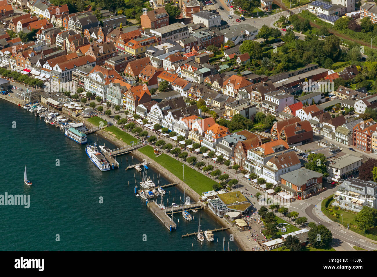 Antenne, Front Row, Hotel deutscher Kaiser, der Ostsee resort Kiel-Travemünde, Kiel, Ostseehafen, Trave, Lübeck, Ostsee, Stockfoto