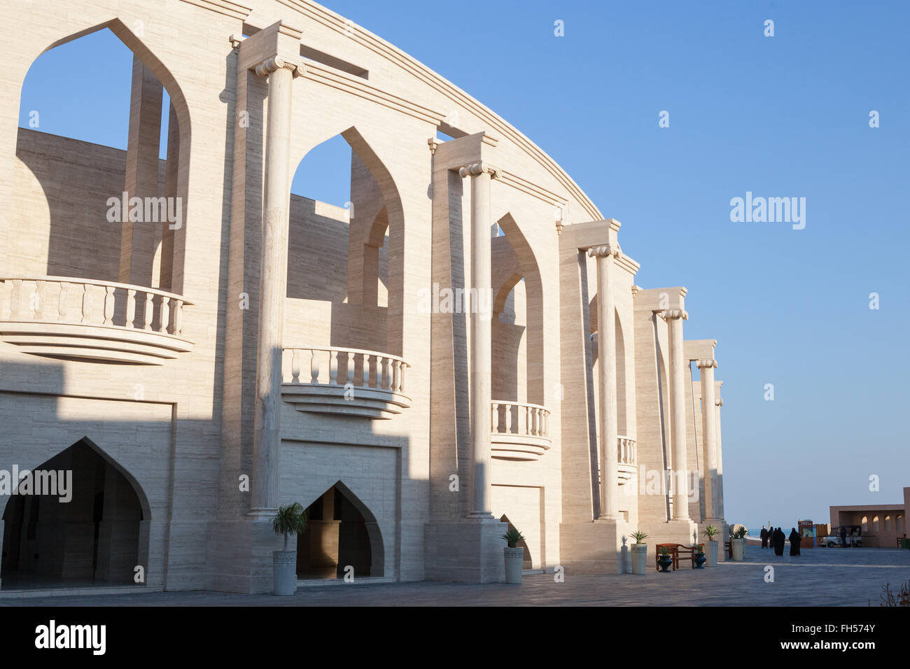 Außerhalb der Amphitheater, Katara Kulturdorf, Katar Stockfoto