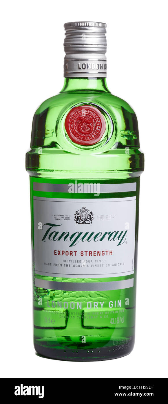 Tanqueray Gin Flasche Stockfoto