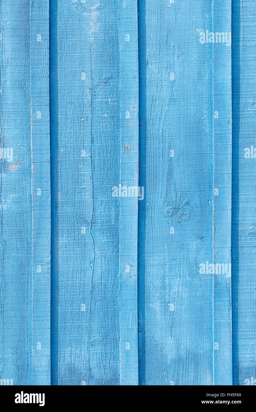 Nahaufnahme von blau bemalten Holzwand, Andernos, Arcachon, Gironde, Aquitanien, Frankreich Stockfoto