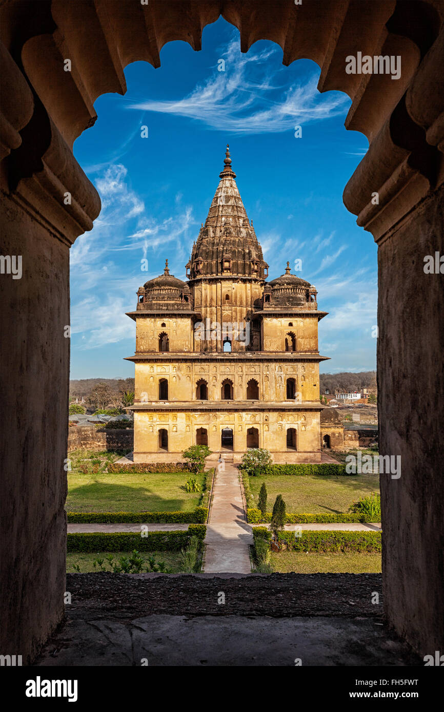 Königliche Ehrenmale von Orchha, Indien Stockfoto