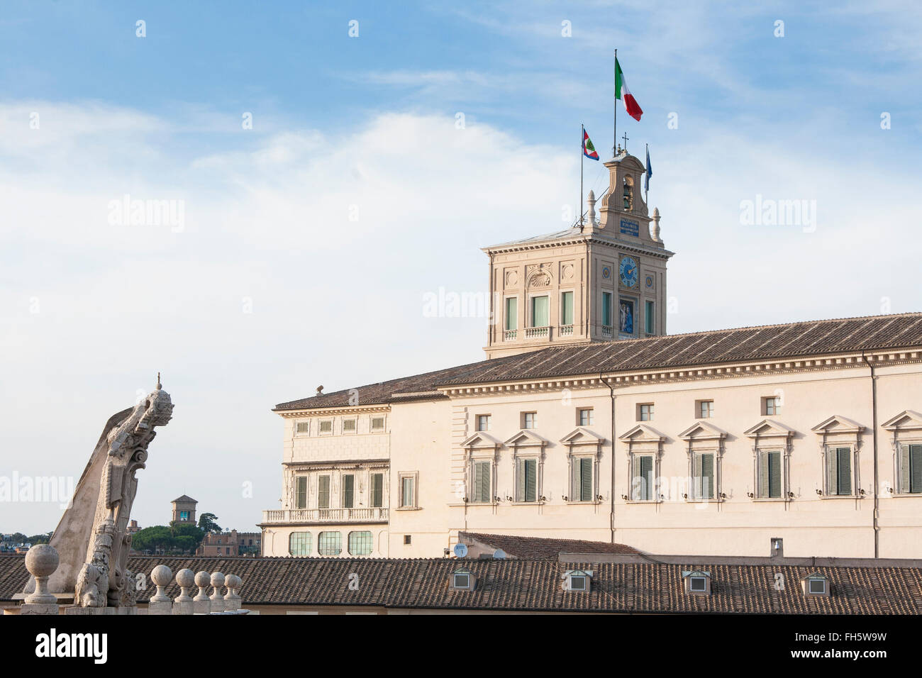 Quirinalspalast. Hauptwohnsitz des Präsidenten der italienischen Republik Stockfoto