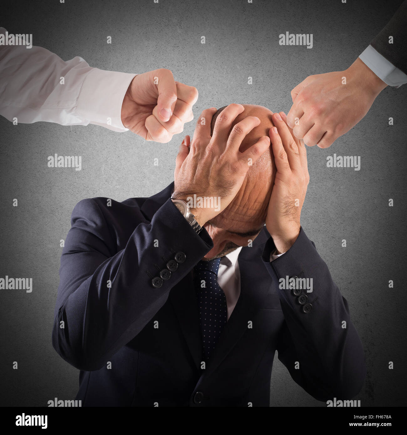 Ungerechtigkeit für einen Mitarbeiter Stockfoto