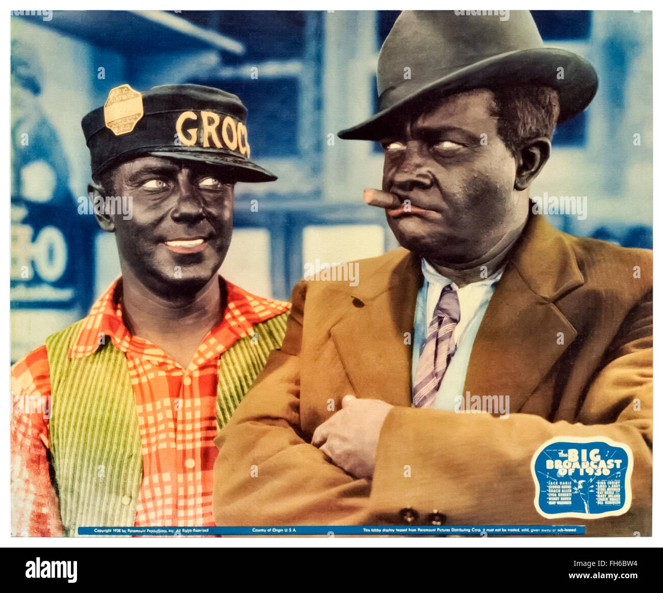 Amos ' n ' Andy (Ehrenbürger Gosden und Charles Correll) in "die große Ausstrahlung von 1936. Stockfoto