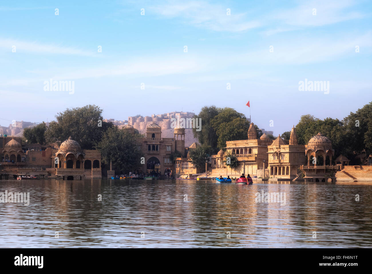Ganga Sagar, Gadisar See, Jaisalmer, Rajasthan; Indien; Asien; Stockfoto