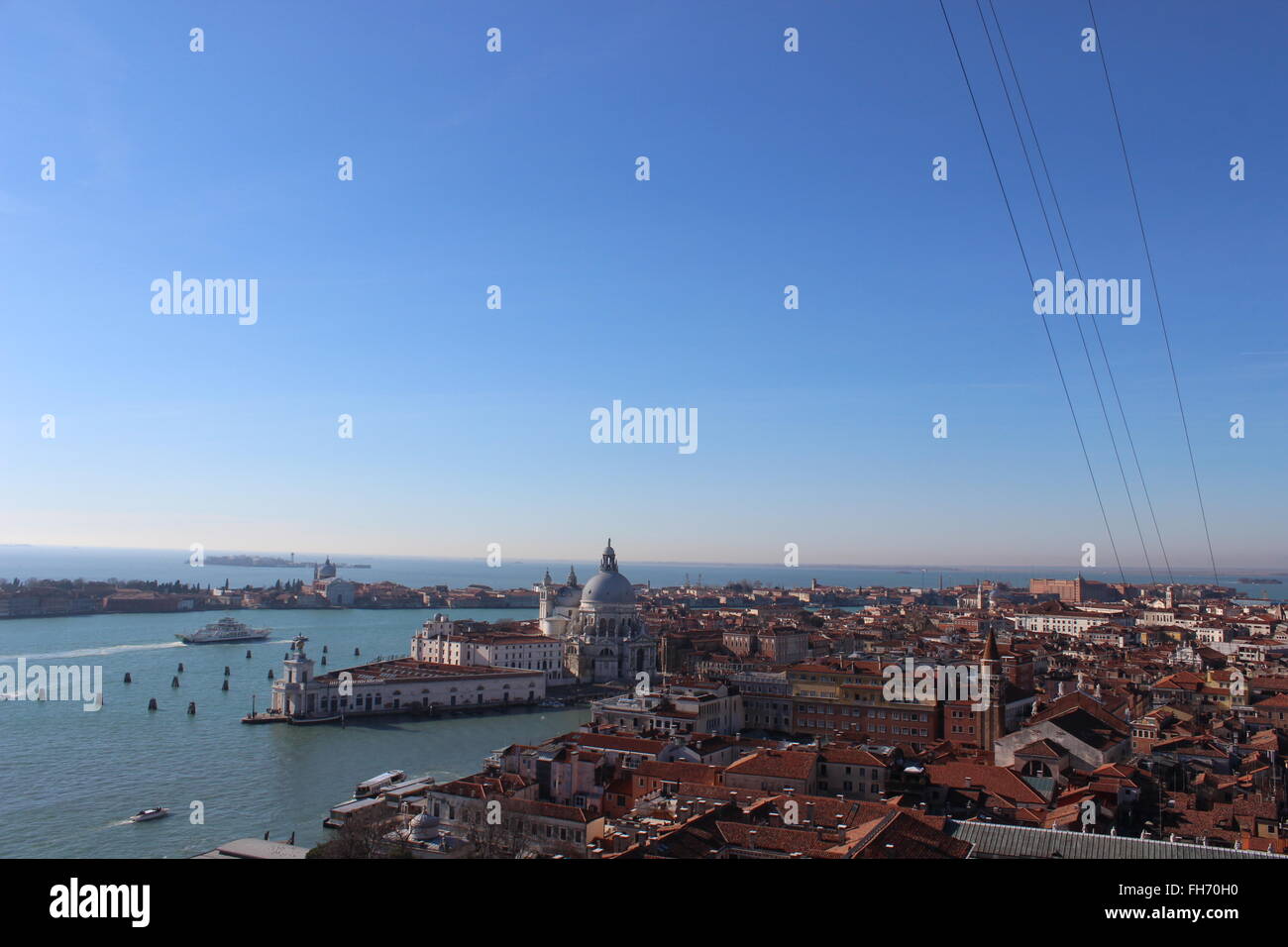 Panorama-Vogelperspektive von Venedig Ufer Stockfoto