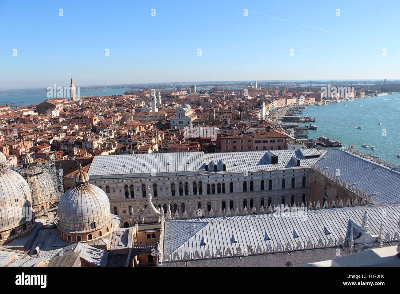 Vogelperspektive der Küste von San Marco in Venedig Stockfoto