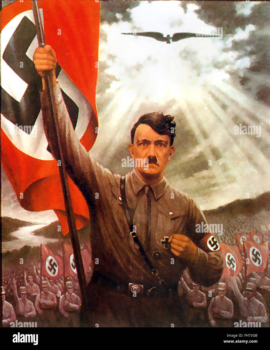 Es Lebe Deutshland - Hitler - deutsche Nazi-Propaganda Poster - WWII Stockfoto