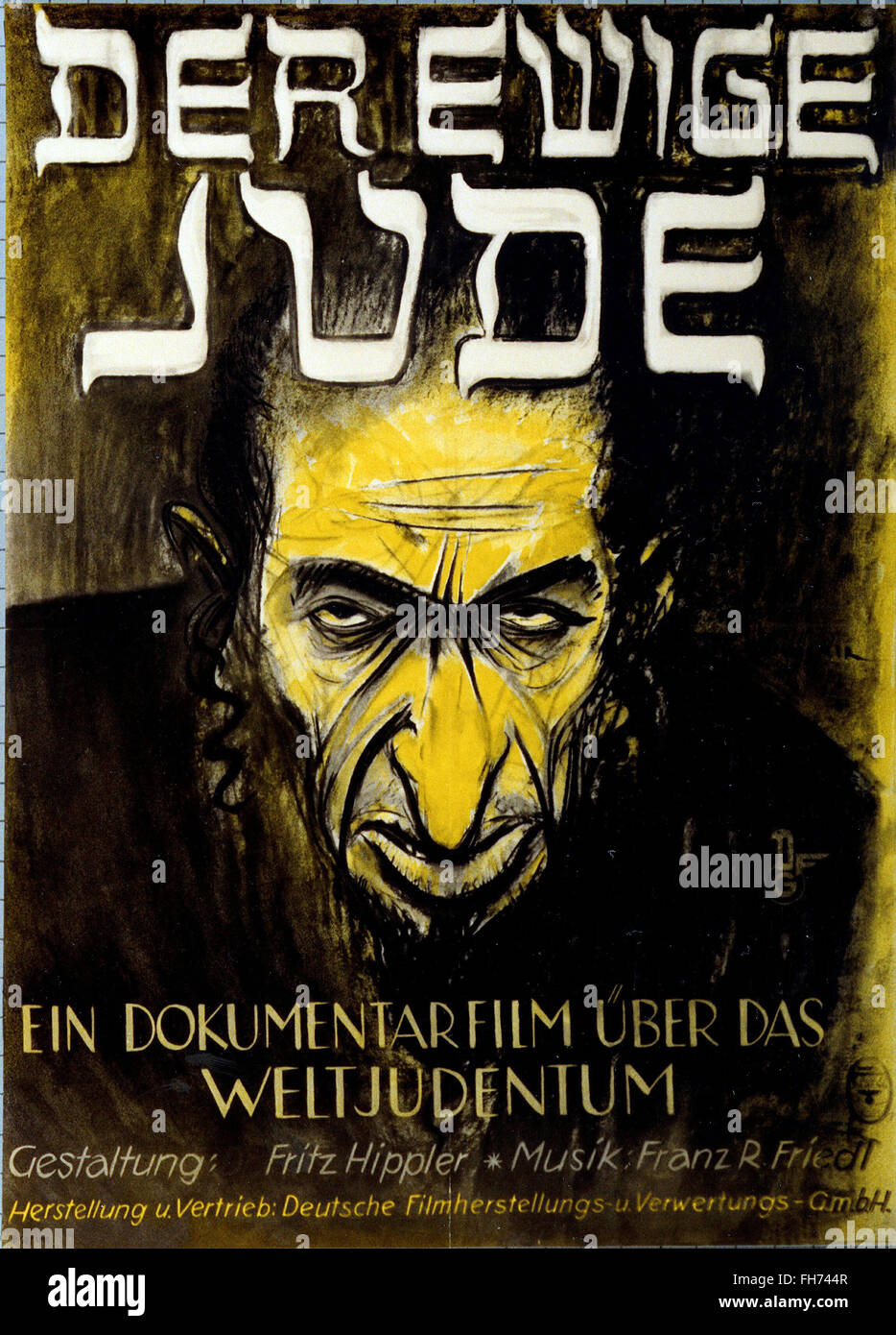 Der Ewige Jude - deutsche Nazi-Propaganda-Plakat - WWII Stockfoto