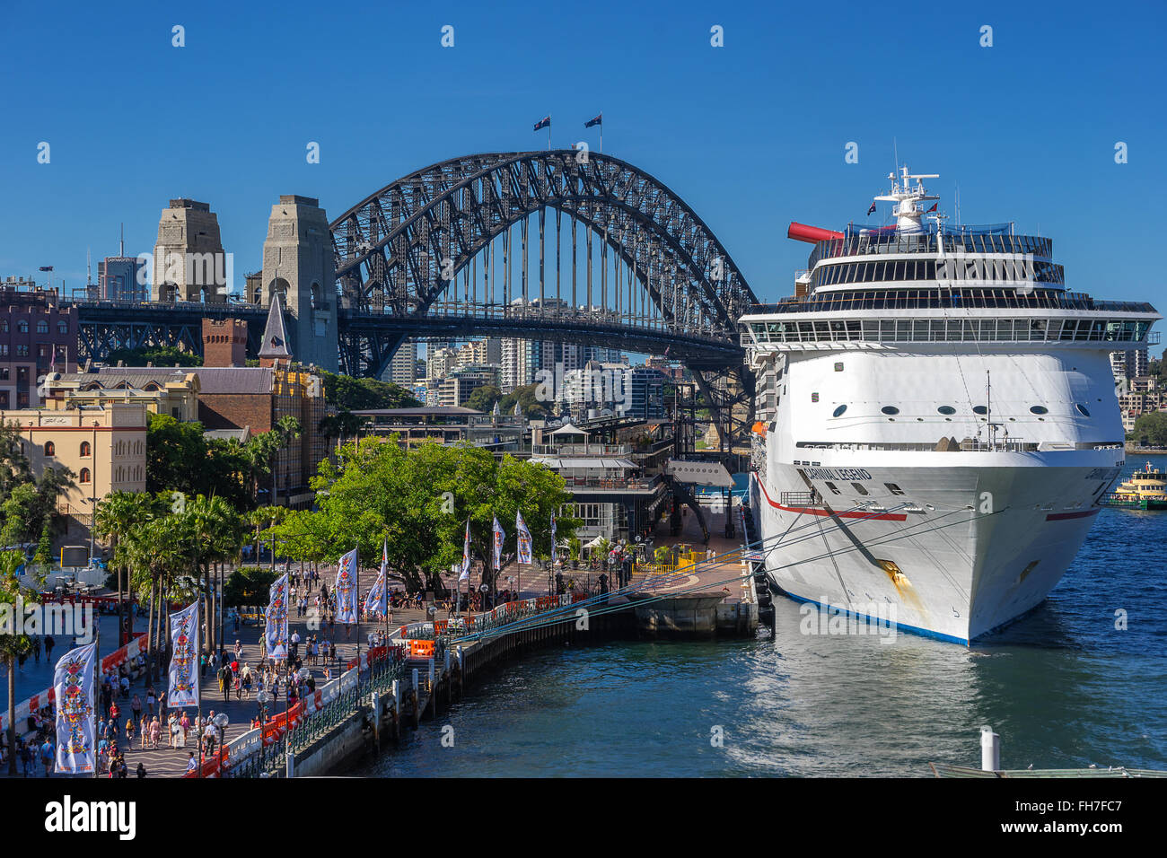 Die Felsen am Circular Quay in Sydney Stockfoto