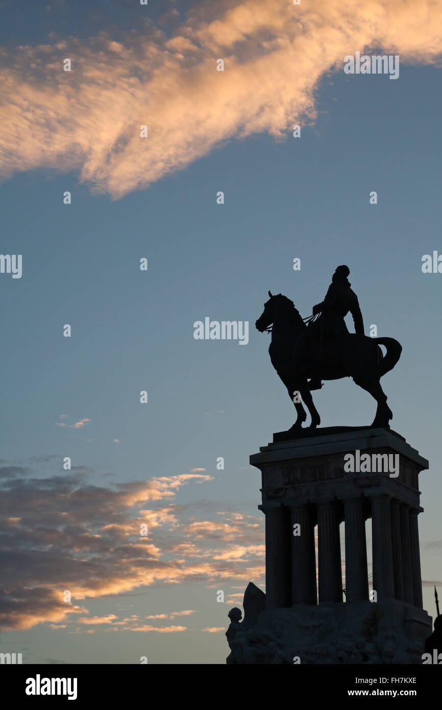 Denkmal für Allgemeine Maximo Gomez, Monumento Maximo Gomez, in Havanna, Kuba, Karibik, Karibik, Mittelamerika - Mann auf Pferd, Skulptur Statue Stockfoto